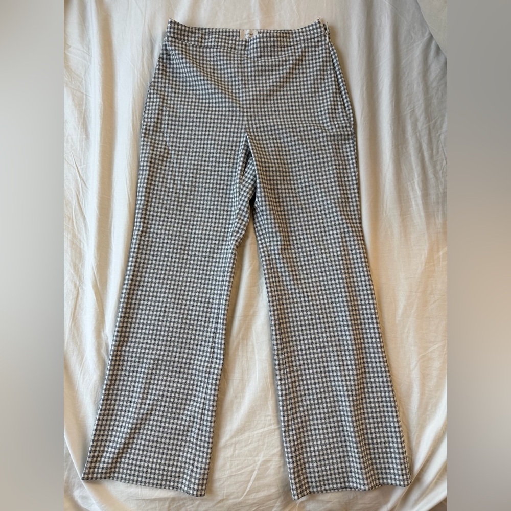 WILFRED Gray and White Checkered Pants